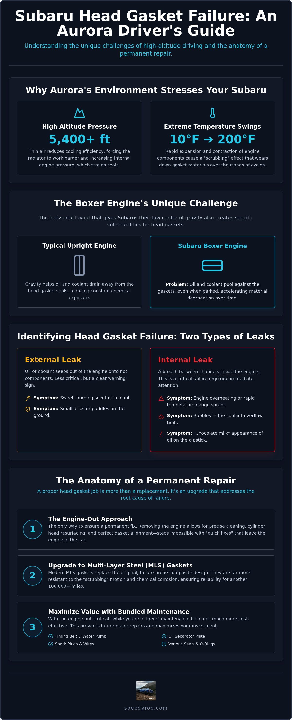 Subaru Head Gasket Repair in Aurora: The Permanent Fix for Colorado Drivers Subaru Head Gasket Repair in Aurora: The Permanent Fix for Colorado Drivers
