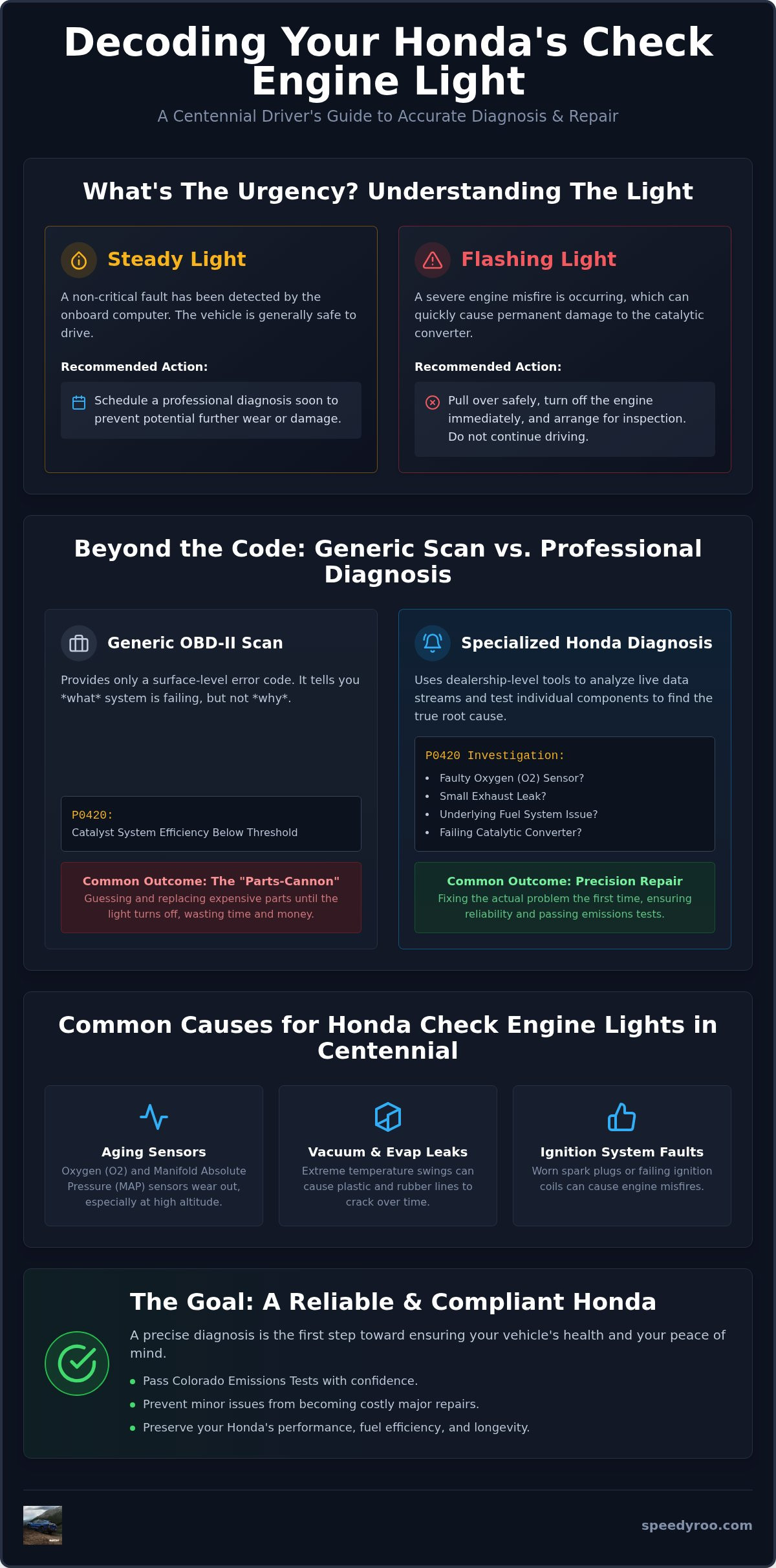 Honda Check Engine Light Diagnosis in Centennial: Expert Solutions for Your Japanese Import Honda Check Engine Light Diagnosis in Centennial: Expert Solutions for Your Japanese Import